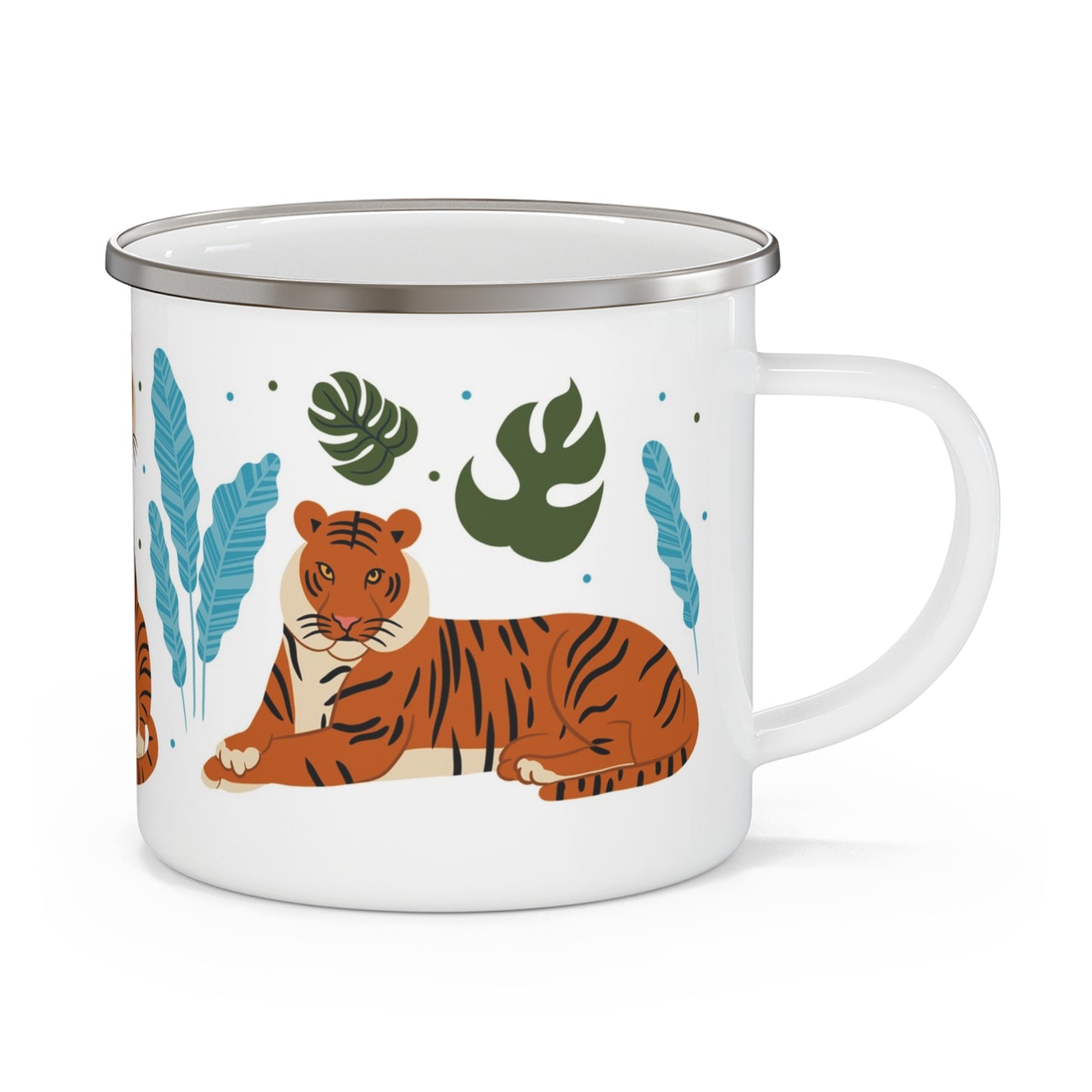 Tiger enamel mug