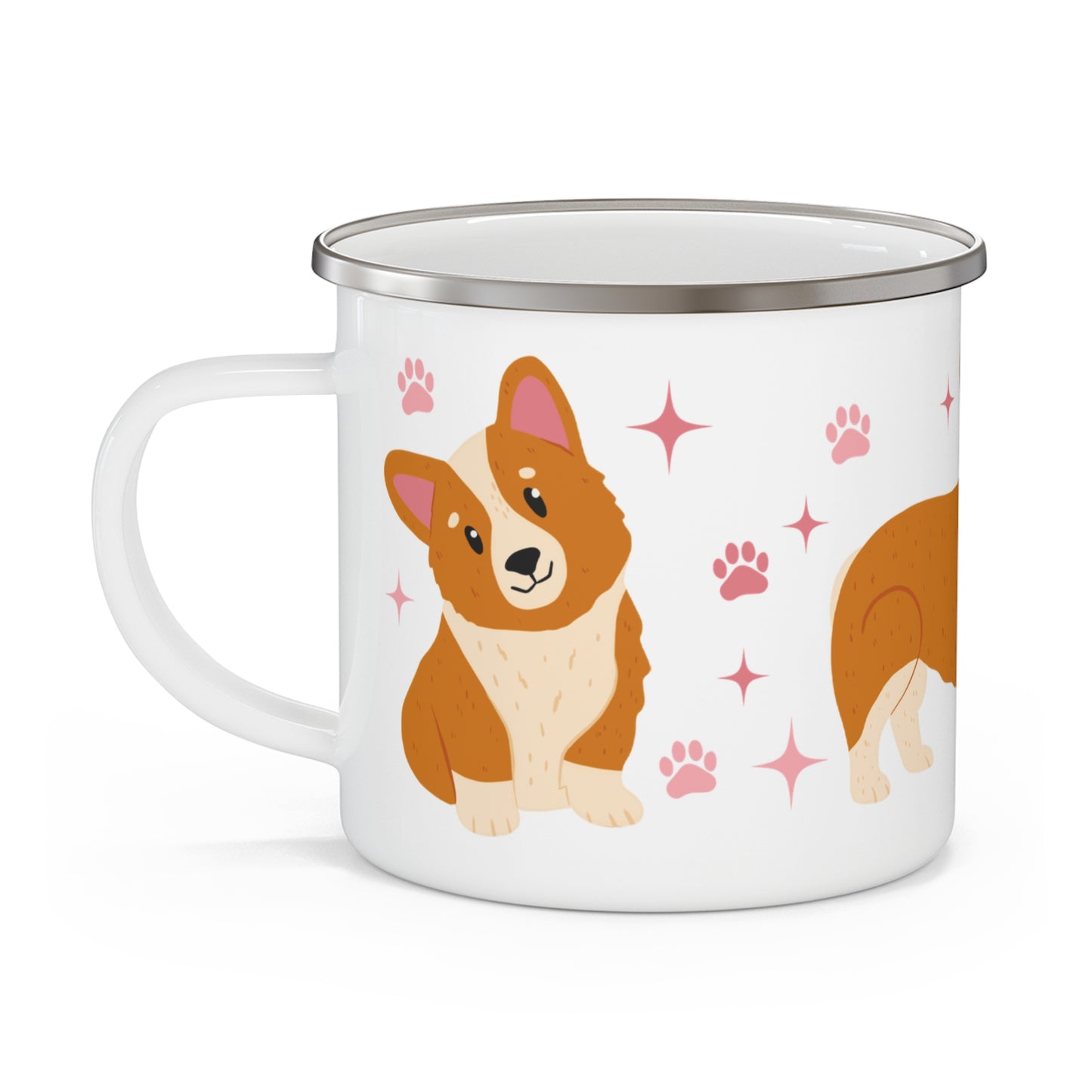 Corgi enamel mug