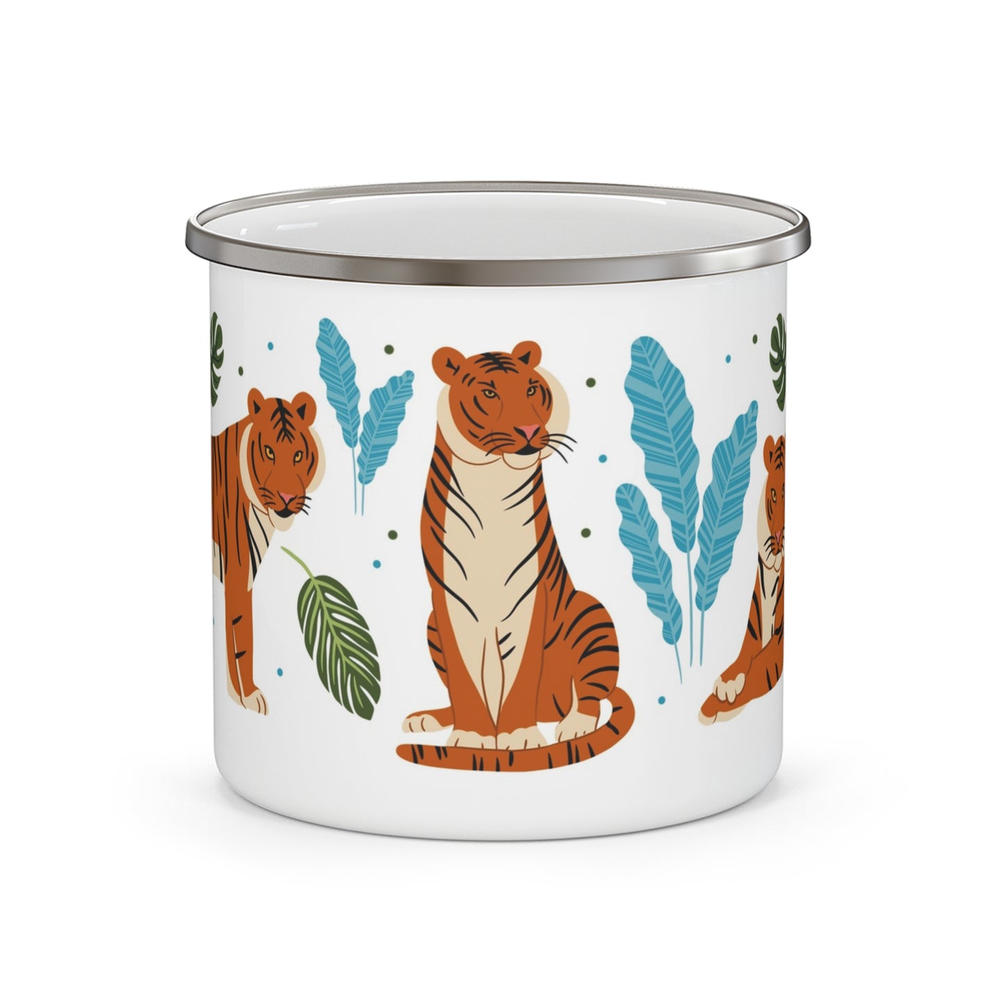 Tiger enamel mug