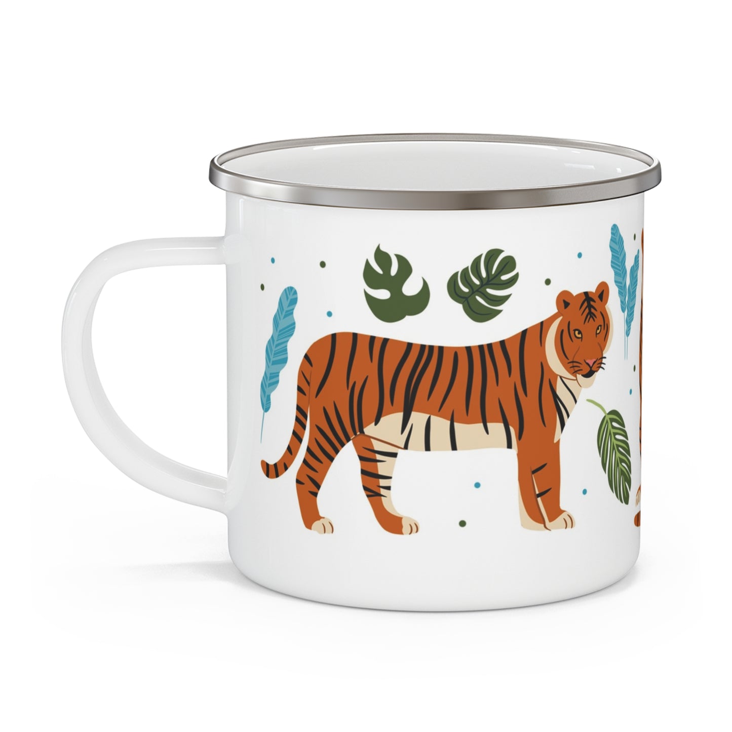 Tiger enamel mug