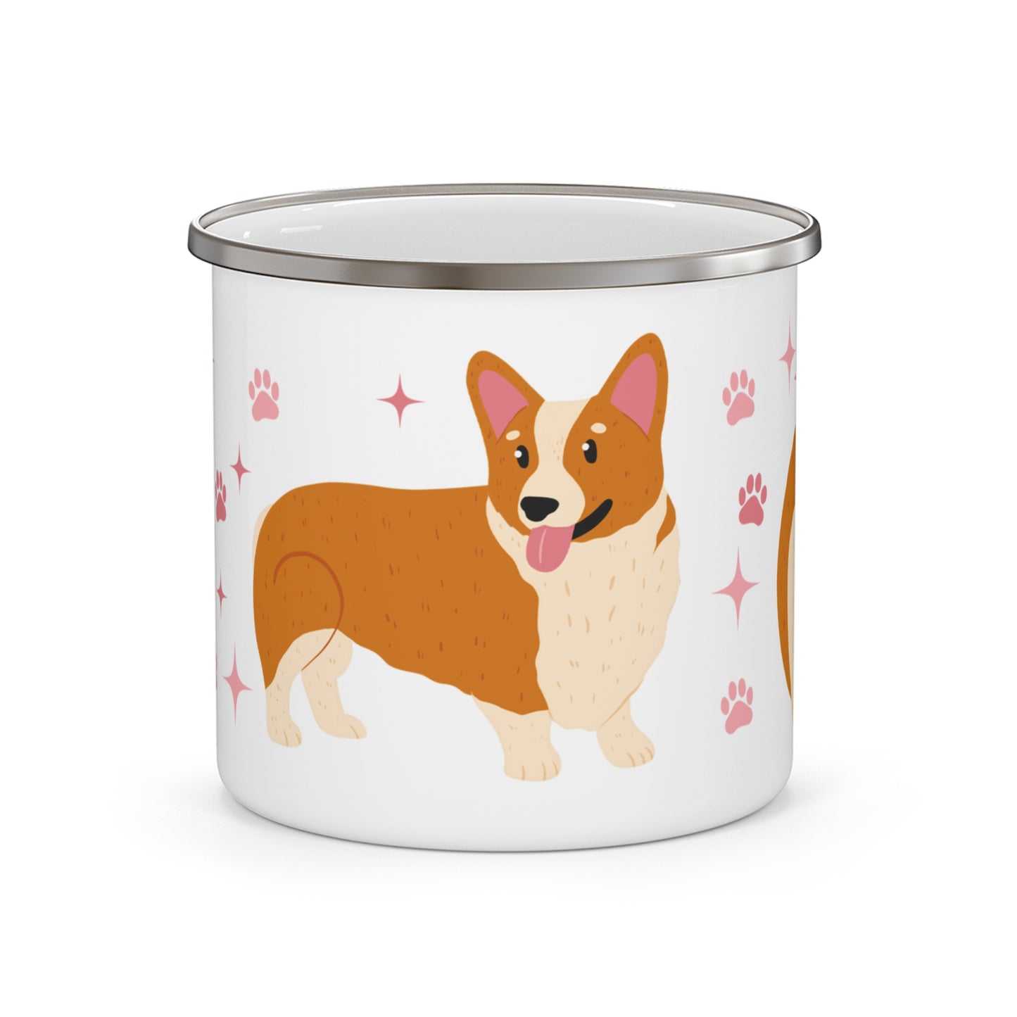 Corgi enamel mug