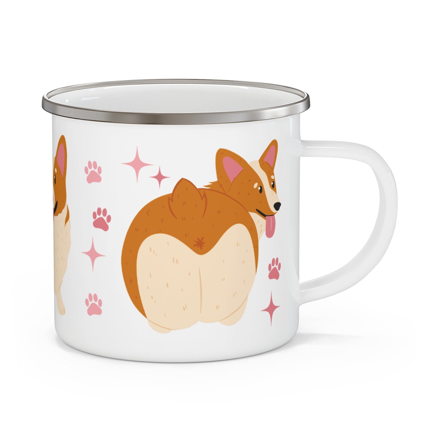 Corgi enamel mug