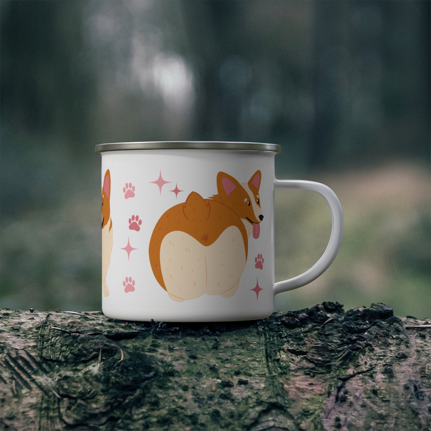 Corgi enamel mug