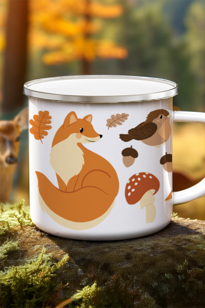 Forest friends enamel mug