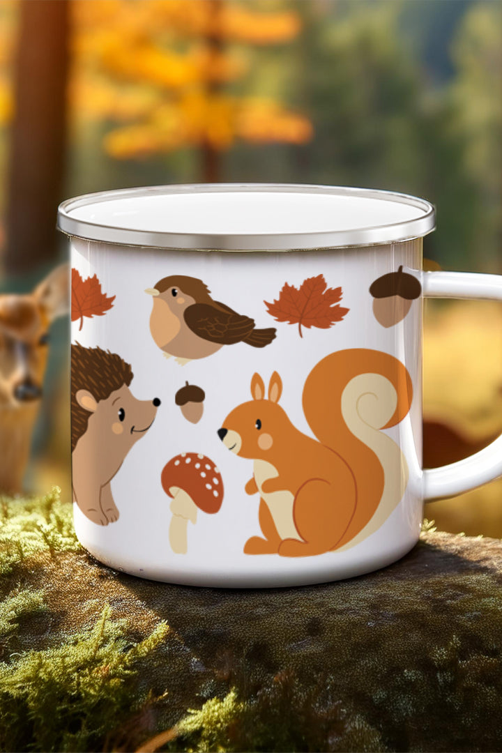 Forest friends enamel mug