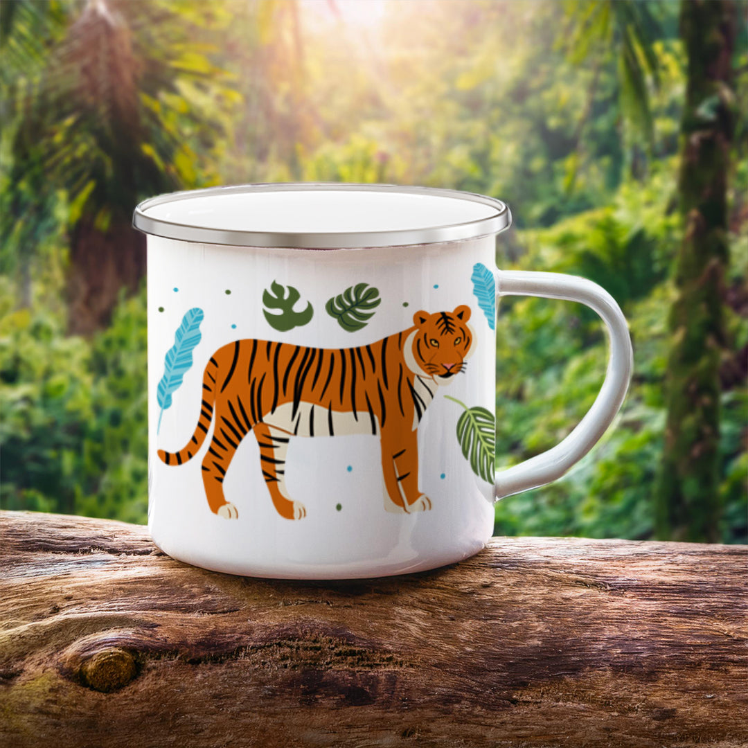 Tiger enamel mug